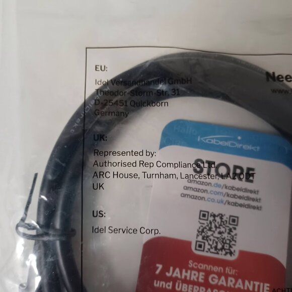 KabelDirekt RCA/Phono Y Cable NEW 3ft -Stereo Audio Cable -Male To Male (1 To 2) - Picture 2 of 4